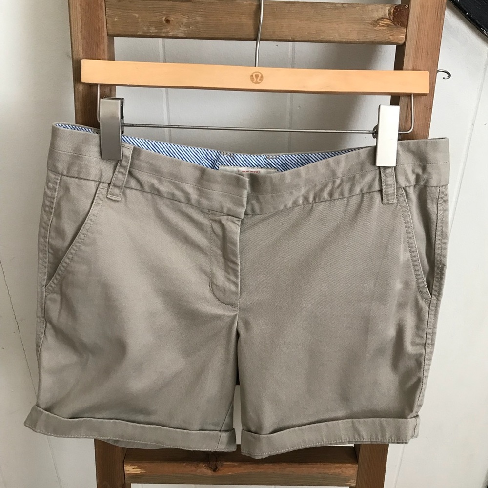 J crew chino broken in shorts